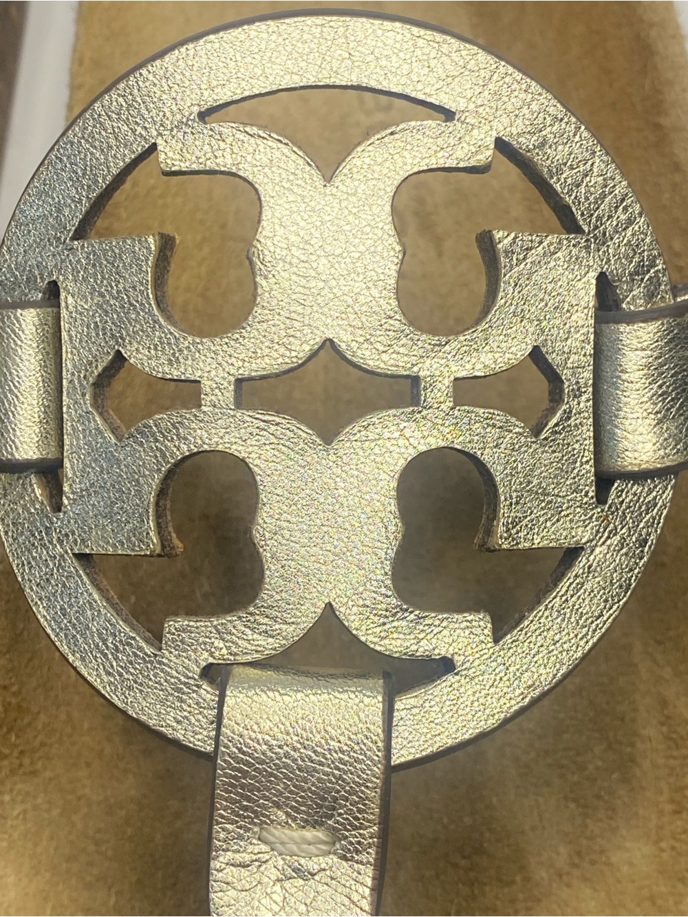 Tory Burch Miller Cloud Metallic Gold Cork Footbed Thong Sandals size 10 EUC - Picture 5 of 11